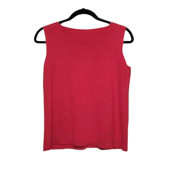 Talbots Petites Sleeveless Knit Top Silk Blend Pink w/ Rhinestone Detail Size X - Picture 2 of 6